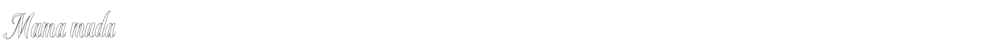 Sample characters Mama Muda Font